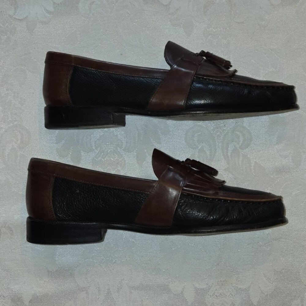 Men's Florshein Two-Tone Moc Toe Tassel Loafers - Picture 4 of 8
